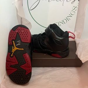 No BOX used Nike Air Jordan Boys Toddler Size 7c Black Red  Gold
